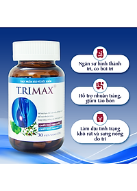 Viên Uống Hỗ Trợ Co Thắt Búi Trĩ Trimax Hủ 30 Viên Nguyên Liệu Từ Thiên Nhiên
