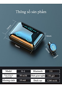 Tai nghe Lobel TWS F9-5 Bluetooth 5.0 công nghệ HiFi âm bass mạnh mẽ (hàng nhập khẩu)