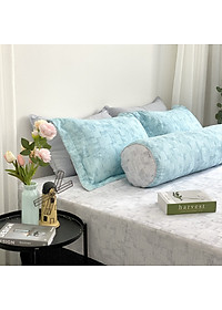 Bộ ga giường  KBedding by Everon KMTP 114 Microtencel Xám phối xanh (4 món)