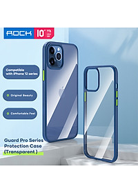 Ốp lưng trong suốt cho iPhone 12 Pro trang bị viền silicon chống sốc bảo vệ 720 độ Hiệu Rock Guard Pro (độ đàn hồi cao, chống trầy xước, chống ố vàng, tản nhiệt tốt) - Hàng nhập khẩu