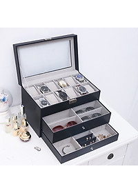 Hộp Đựng Đồng Hồ, Mắt Kính, Trang Sức 3 Tầng SAIKE SAIKE S333