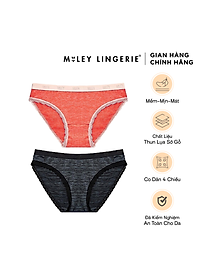 Bộ 2 Quần Lót Thun lạnh Sớ Lụa Miley Lingerie FWS_00 - MÀU ĐEN + CAM