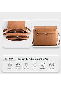 Túi Lata ( Thời trang nam công sở cỡ trung - Túi đeo chéo da TN27 )