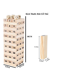 Đồ Chơi Rút Gỗ Cỡ Lớn Cao Cấp – Chọn Size - 54 Thanh Rút Gỗ Kèm 4 Con Súc Sắc Cho Bé – Bộ Đồ Chơi Rút Gỗ Chính Hãng miDoctor