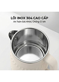 Ấm thuỷ giữ nhiệt 1.7 Lít Mishio MK385 inox 304 - hàng chính hãng