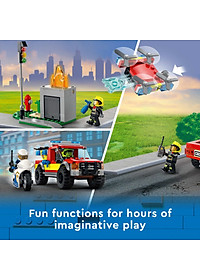 LEGO City 60319 Xe cứu hỏa & cảnh sát truy bắt tội phạm (295 chi tiết)