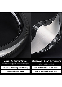 Bọc vô lăng dành cho Hyundai I10, I20, I30, Accent, Santafe, Tucson, Kona, Getz, Avante, Elantra, Trùm vô lăng cacbon