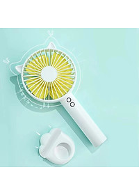 Quạt Cầm Tay Cao Cấp Vinbuy Tích Điện Tiện Lợi Kèm Cáp Sạc Và Pin Có Tặng Chân Đế Tích Hợp Giá Đỡ Điện Thoại, 3 Chế Độ Gió Siêu Mát Siêu Bền - Hàng chính hãng VinBuy 