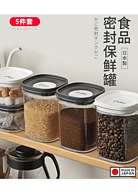 Hộp đựng thực phẩm khô Inomata, nắp mềm dẻo ôm khít với thân hộp giúp giữ kín & bảo quản thực phẩm an toàn - nội địa Nhật Bản