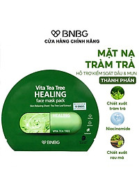 Combo 10 Mặt Nạ BNBG Tràm Trà Thải Độc Da, Giảm Mụn Vita Tea Tree Healing Face Mask Pack 30ml x10
