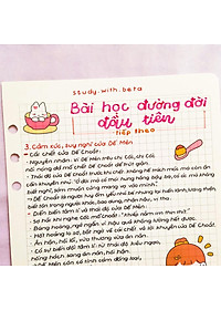 Sổ takenote văn 6, sổ tay ghi chép giúp học tốt văn 6 có 2 bản là sổ còng Binder và sổ lò xo A5 trang trí sticker