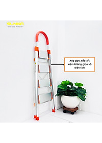 Thang nhôm ghế gia đình 4 bậc SUMIKA SK304 - Chiều cao 1.0m, tải trọng 150kg