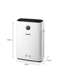 Máy lọc không khí 2 trong 1 kèm chức năng tạo độ ẩm Philips Series 3000 AC2726/00 - Hàng Nhập Khẩu