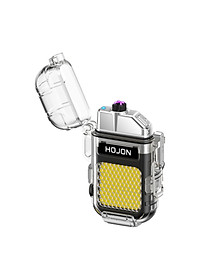 Vỏ Hột Quẹt Hojon F33 Plasma 2 Tia Sạc USB Kiêm Đèn Pin Siêu Sáng Chống Nước Cực Tốt - Nhiều Màu