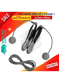 Dây Nhảy Đếm Số, Đo Calo, Khoảng Cách Cao Cấp Chính Hãng miDoctor – Kèm Bóng Xoay Cho Người Mới Bắt Đầu Tập