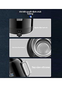 Bình Đun Nước Xe Hơi Giữ Nhiệt Dung Tích Lớn 1500ML 200W SUS304 Chế Độ Nguồn Kép 12V-24V Kèm Bộ Adapter 220V Dùng Trong Gia Đình Và Cho Xe Tải Xe Khách Đường Dài