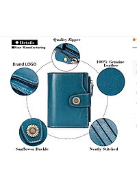 Ví nữ 100% da thật cao cấp phong cách mới