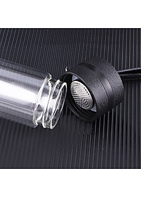 Bình thủy tinh giữ nhiệt 3 lớp Nhà của Mẹ có ngăn lọc trà và quai xách quai cấp, dung tích 500ml, kích thước 24 x 6,5 cm,  - màu sắc giao ngẫu nhiên