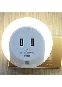 Đèn Ngủ LED Cảm Biến Kèm Ổ Cắm USB Dobo Electric Korea - Trắng