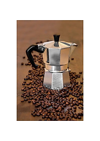 Bình pha cà phê kiểu Ý- Ấm pha cà phê chất liệu nhôm cao cấp -Hàng chính hãng Henrysa