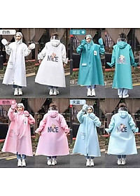  Áo Mưa Thời Trang Gấu Nice - Áo Mưa 1 Người Đi Xe Máy Đi Xe Đạp