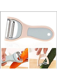 Dụng Cụ Bào Vỏ Thông Minh, Nạo Sợi Rau Củ Quả 2in1- Dao Bào 2 Trong 1 Bằng Thép Không Gỉ - Hàng chính hãng