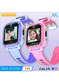 Đồng hồ Thông minh Đinh vị WIfi Camera Kép Pin Trâu dành cho Trẻ em Tiểu học AMA Watch Y96S – Hàng nhập khẩu
