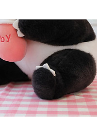 Thú nhồi bông heo cosplay gấu trúc ôm bình sữa - Size từ 25cm đến 85cm - Quà tặng gấu bông heo ôm bình sữa êm mịn cho bé.