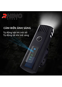 Đèn xe đạp siêu sáng cảm biến thông minh, chống nước Rhino L101 tự động điều chỉnh độ sáng theo môi trường, pin sạc, 4 chế độ sáng, pin từ 4-8 tiếng