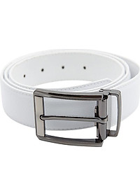 Thắt Lưng Nam Viền Chỉ Huy Hoàng HT4140 (120 x 4 cm) - Trắng