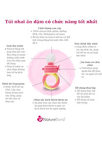 Túi Nhai Ăn Dặm Kích Thích Ngon Miệng Chính Hãng NatureBond Dựa Trên Nghiên Cứu FDA Hoa Kỳ Chống Hóc 6 Núm (3 Sizes)