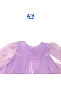Đầm công chúa bé gái Nơ tím tay lỡ organza - AICDBGEVHKZH - AIN Closet