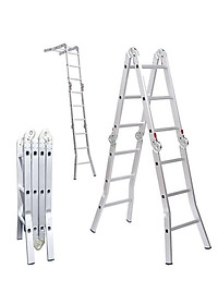 Thang nhôm gấp 4 khúc Nikita Nik54A chân choãi