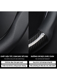 Bọc vô lăng dành cho Hyundai I10, I20, I30, Accent, Santafe, Tucson, Kona, Getz, Avante, Elantra, Trùm vô lăng cacbon