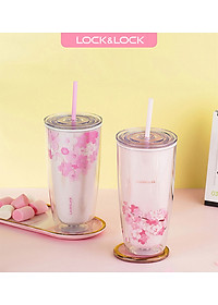 Ly Nhựa 2 Lớp LocknLock Double Wall Cold Cup Cherry Blossom 750ml HAP509