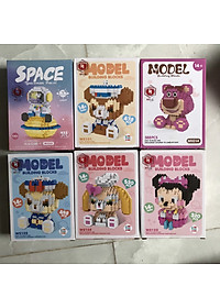 Đồ chơi trẻ em - Combo 5 Bộ ghép hình mini nhiều mẫu khác nhau - Mô hình lắp ráp 3D cực dễ thương cho bé - Mẫu ngẫu nhiên