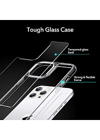 Ốp Lưng Cho iPhone 12 Mini / 12 & 12 Pro / 12 Pro Max ESR Echo Tempered Glass Hard Case (Mặt Lưng Kính Cường Lực) - Hàng Nhập Khẩu
