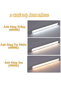 Đèn LED Cảm Biến Hồng Ngoại KUNBE Với Ánh Sáng 3 Màu, Hiệu Ứng Độc Đáo, Nhiều Kích Cỡ, Phù Hợp Trang Trí Tủ Quần Áo, Cầu Thang, Nhà Bếp, Phòng Khách, Phòng Ngủ