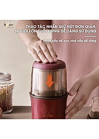 Máy Xay Cà Phê, Máy Xay Hạt Thực Phẩm Khô Đa Năng BEAR MDJ – A02G3 Chế Độ Xay Cực Êm Dung Tích 200 ML Công Suất 200 W- Hàng Chính Hãng