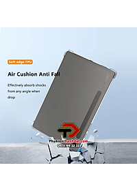 Ốp lưng cho SamSung Galaxy Tab S9 FE trong suốt chống sốc chính hãng GreenCase - Hàng chính hãng