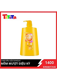 Dầu gội Sunsilk Mềm Mượt Diệu Kỳ 1.4kg dành cho tóc khô xơ với tinh dầu Argan hiện đại
