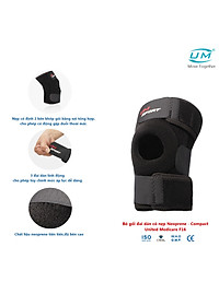 Bó gối đai dán có nẹp neoprene -compact United Medicare F16 