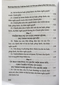 Bình luận khoa học Luật Ban hành văn bản quy phạm pháp luật năm 2015 (được sửa đổi, bổ sung năm 2020) - Lý thuyết, thực định và thực tiễn