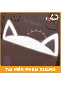 Balo bỉm sữa ĐA NĂNG có túi đựng đồ giữ nhiệt cho mẹ và em bé sơ sinh MÈO YÊU - MySun