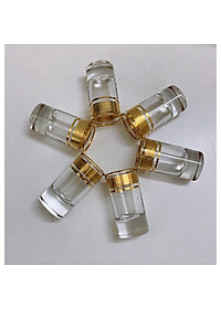 BỘ 6 LY THỦY TINH UỐNG RƯỢU KHẢM VÀNG, BẠC CAO CẤP