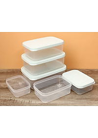 Hộp Đựng Thực Phẩm Chữ Nhật Nhiều Cỡ Có Nắp Sản Xuất Theo Tiêu Chuẩn Nhật Bản Inochi ( Tặng kèm khăn lau đa năng pakasa ) - Hàng Chính Hãng ( Giao màu ngẫu nhiên)