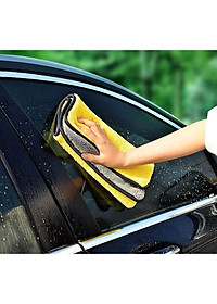 KHĂN MICROFIBER 2 LỚP LAU XE Ô TÔ, NHÀ CỬA CHUYÊN DỤNG