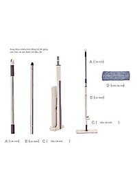 Cây Chổi Lau Nhà Tự Vắt Thông Minh Xoay 360 Độ - Vệ Sinh Cửa Kính Trần Nhà Tiện Lợi - Tặng Kèm 2 Bông Lau- Hàng Loại 1 - Chính Hãng MINIIN