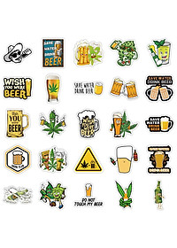 Sticker đồ uống beer  Cắt Sẵn Hình Dán Trang Trí Mũ Bảo Hiểm Laptop Điện Thoại Ván Trượt Sổ tay Notebook