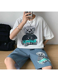 Bộ quần áo thun cotton unisex nam nữ mặc hè siêu mát tặng kèm khẩu trang có video